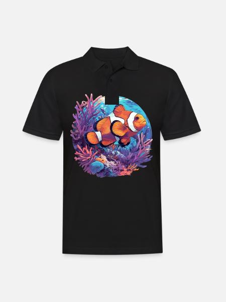 Clownfish Clownfische Clownfisch - Männer Poloshirt - Schwarz