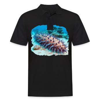Sea Cucumber Seegurken Seegurke - Männer Poloshirt - Schwarz - Vorne - Kai (181cm)