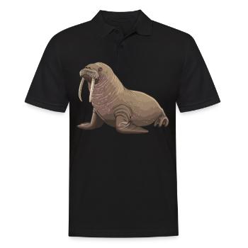 Walrus Walrosse Walross - Männer Poloshirt - Schwarz - Vorne - Kai (181cm)