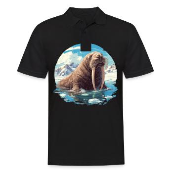 Walrus Walrosse Walross - Männer Poloshirt - Schwarz - Vorne - Kai (181cm)