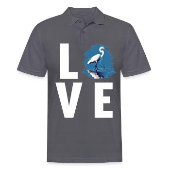 Heron Reiher - Männer Poloshirt - Anthrazit - Vorne - Nico (186cm)