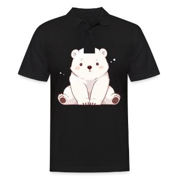 Polar Bear Eisbären Eisbär - Männer Poloshirt - Schwarz - Vorne - Kai (181cm)