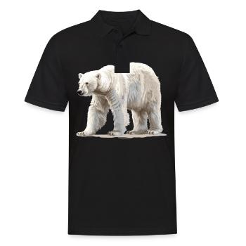 Polar Bear Eisbären Eisbär - Männer Poloshirt - Schwarz - Vorne - Kai (181cm)
