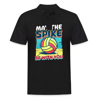 Volleyball drôle Que le Spike soit avec vous - Polo Homme - noir - Devant - Kai (181cm)