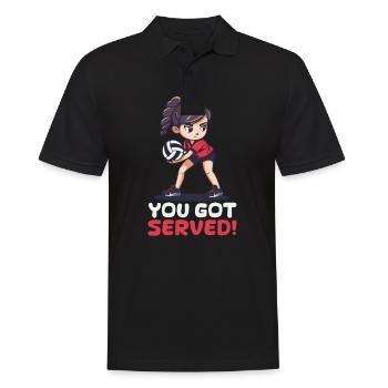 Drôle de volley-ball que vous avez servi ! - Polo Homme - noir - Devant - Kai (181cm)