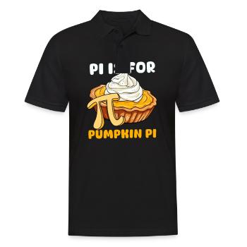 Pumpkin Pie Pi Is For Pumpkin Pie - Men's Polo Shirt - black - Front - Kai (181cm)