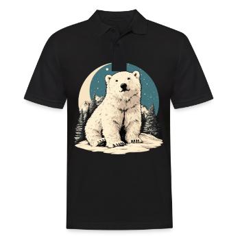 Polar Bear Eisbären Eisbär - Männer Poloshirt - Schwarz - Vorne - Kai (181cm)
