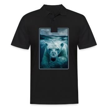 Polar Bear Eisbären Eisbär - Männer Poloshirt - Schwarz - Vorne - Kai (181cm)