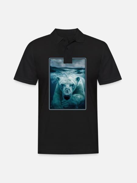 Polar Bear Eisbären Eisbär - Männer Poloshirt - Schwarz