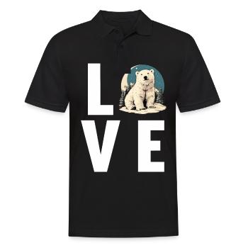 Polar Bear Eisbären Eisbär - Männer Poloshirt - Schwarz - Vorne - Kai (181cm)