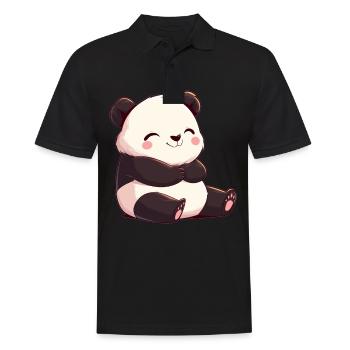 Panda géant Pandas Große Pandas Großer Panda - Polo Homme - noir - Devant - Kai (181cm)