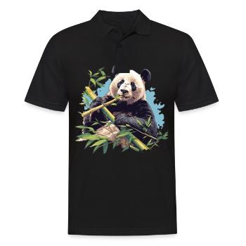 Panda géant Pandas Große Pandas Großer Panda - Polo Homme - noir - Devant - Kai (181cm)