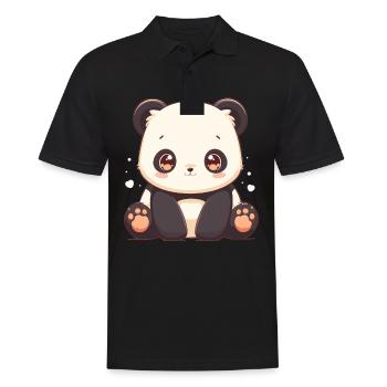 Panda géant Pandas Große Pandas Großer Panda - Polo Homme - noir - Devant - Kai (181cm)