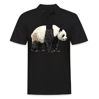 Panda géant Pandas Große Pandas Großer Panda - Polo Homme - noir - Devant - Kai (181cm)