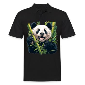 Panda géant Pandas Große Pandas Großer Panda - Polo Homme - noir - Devant - Kai (181cm)