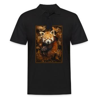 Red Panda Kleine Pandas Kleiner Roter Panda - Männer Poloshirt - Schwarz - Vorne - Kai (181cm)
