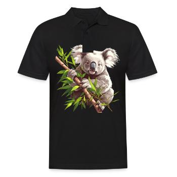 Koalas Koala - Men's Polo Shirt - black - Front - Kai (181cm)