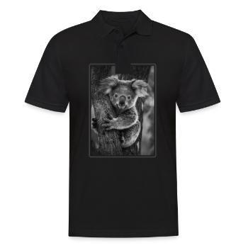 Koalas Koala - Men's Polo Shirt - black - Front - Kai (181cm)