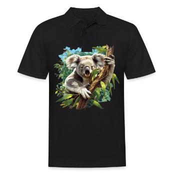 Koalas Koala - Men's Polo Shirt - black - Front - Kai (181cm)