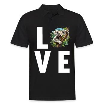Koalas Koala - Men's Polo Shirt - black - Front - Kai (181cm)