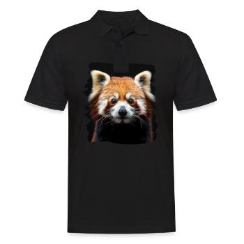 Red Panda Kleine Pandas Kleiner Roter Panda - Männer Poloshirt - Schwarz - Vorne - Kai (181cm)