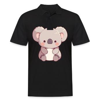 Koalas Koala - Men's Polo Shirt - black - Front - Kai (181cm)