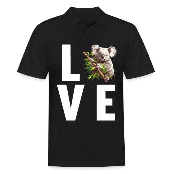 Koalas Koala - Men's Polo Shirt - black - Front - Kai (181cm)