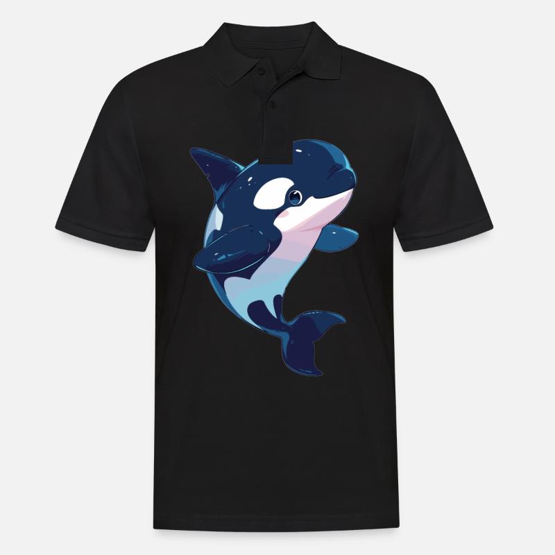 Orcas Orca - Männer Poloshirt - Schwarz