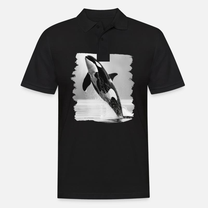 Orcas Orca - Männer Poloshirt - Schwarz