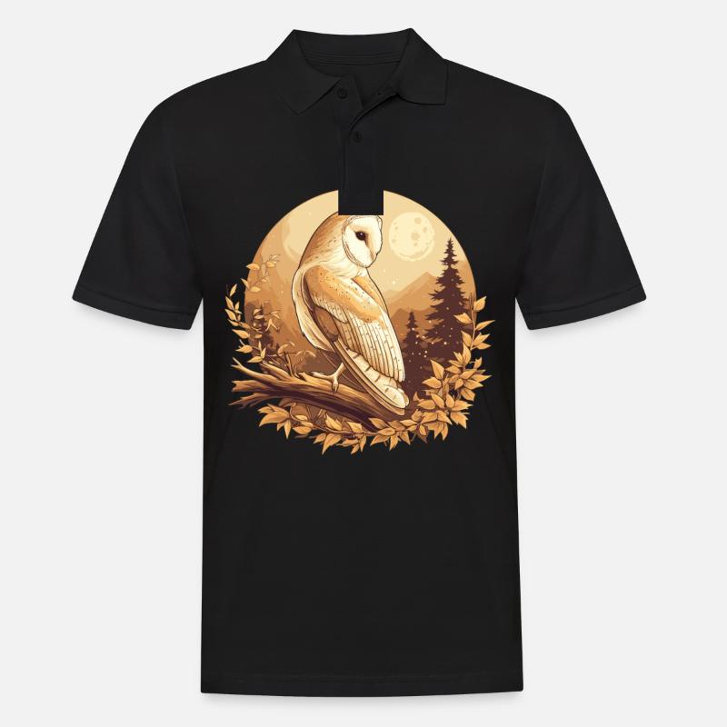 Barn Owl Schleiereulen Schleiereule - Männer Poloshirt - Schwarz