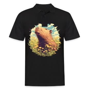 Capybaras Capybara - Männer Poloshirt - Schwarz - Vorne - Kai (181cm)