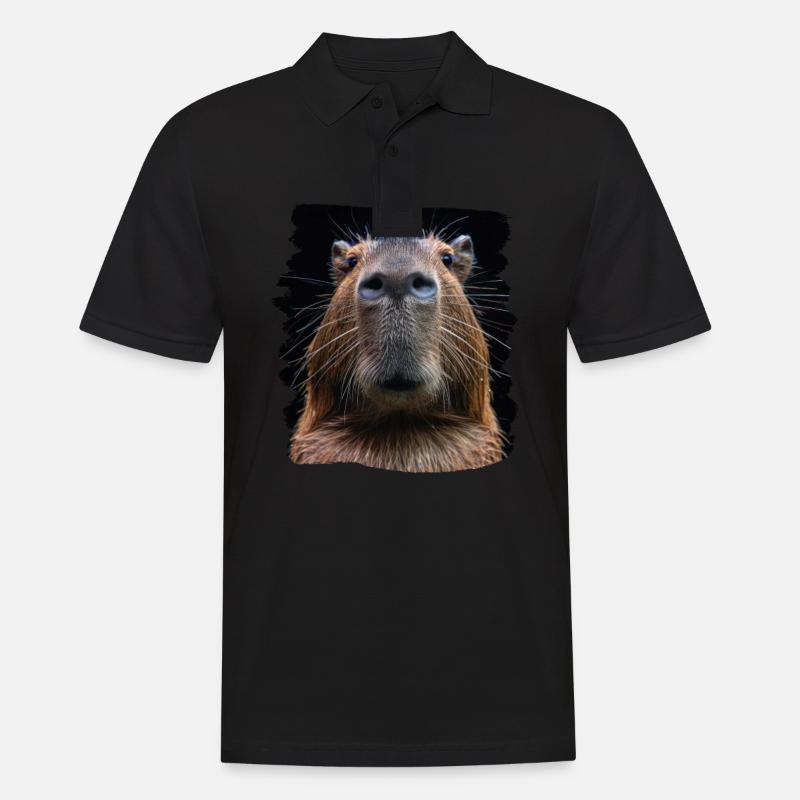 Capybaras Capybara - Männer Poloshirt - Schwarz