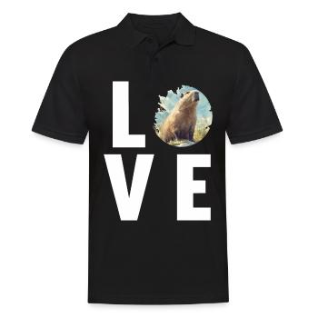 Capybaras Capybara - Männer Poloshirt - Schwarz - Vorne - Kai (181cm)
