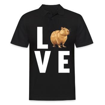 Capybaras Capybara - Männer Poloshirt - Schwarz - Vorne - Kai (181cm)