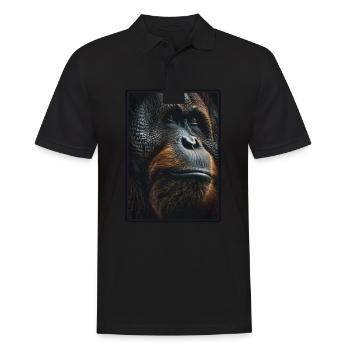 Orangutan Orang-Utans Orang-Utan - Männer Poloshirt - Schwarz - Vorne - Kai (181cm)