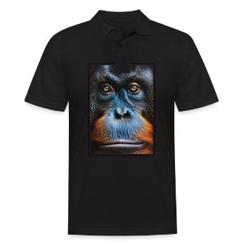 Orangutan Orang-Utans Orang-Utan - Männer Poloshirt - Schwarz - Vorne - Kai (181cm)