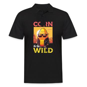 Candy Corn Corn Um Wild zu sein - Männer Poloshirt - Schwarz - Vorne - Kai (181cm)