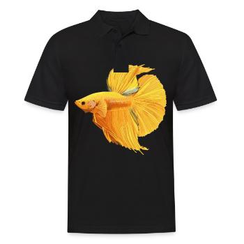 Bettas Betta Fisch Betta - Männer Poloshirt - Schwarz - Vorne - Kai (181cm)