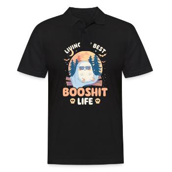 Booshit Vivre ma meilleure vie Booshit - Polo Homme - noir - Devant - Kai (181cm)