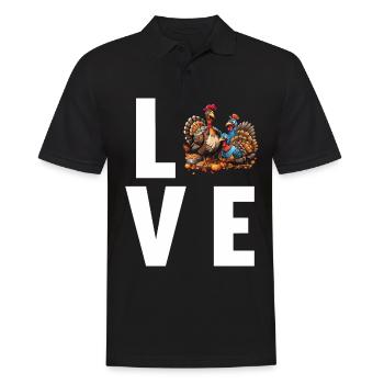 Turkey Truthähne Truthahn - Männer Poloshirt - Schwarz - Vorne - Kai (181cm)