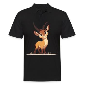Antilope Antilope ouverte - Polo Homme - noir - Devant - Kai (181cm)