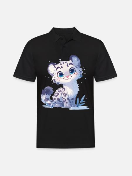 Snow Leopard Schneeleoparden Schneeleopard - Men's Polo Shirt - black