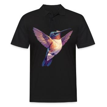 Hummingbird Kolibris Kolibri - Männer Poloshirt - Schwarz - Vorne - Kai (181cm)