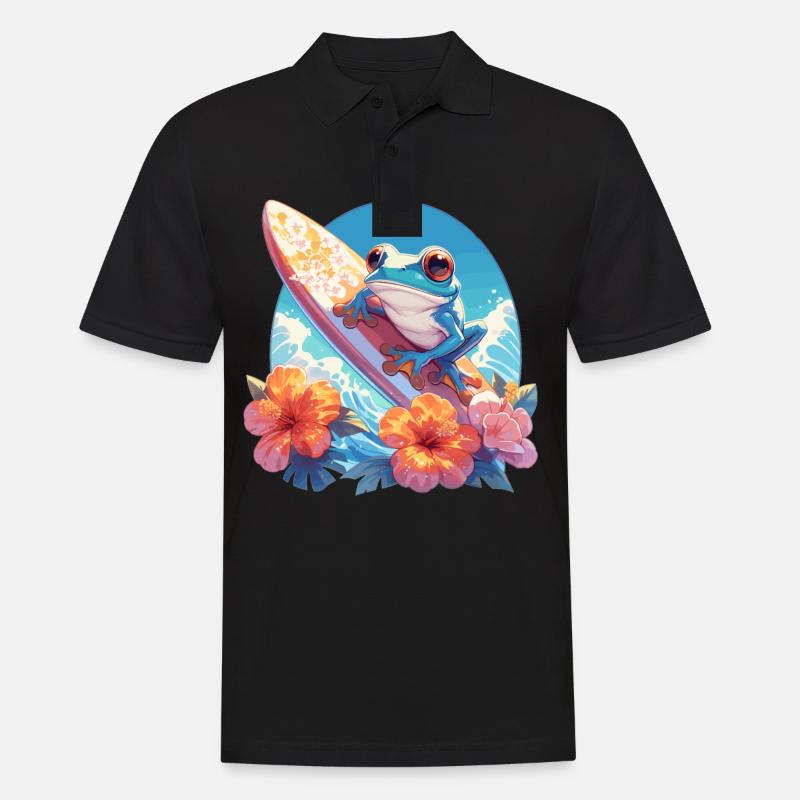 Tree Frog Laubfrösche Laubfrosch - Männer Poloshirt - Schwarz