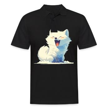 Arctic Fox Polarfüchse Polarfuchs - Men's Polo Shirt - black - Front - Kai (181cm)