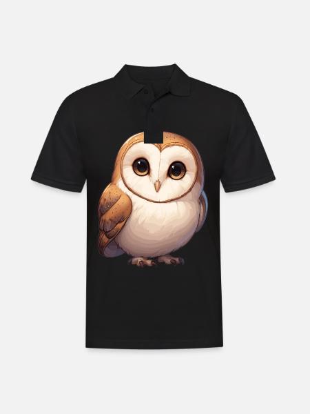 Barn Owl Schleiereulen Schleiereule - Men's Polo Shirt - black