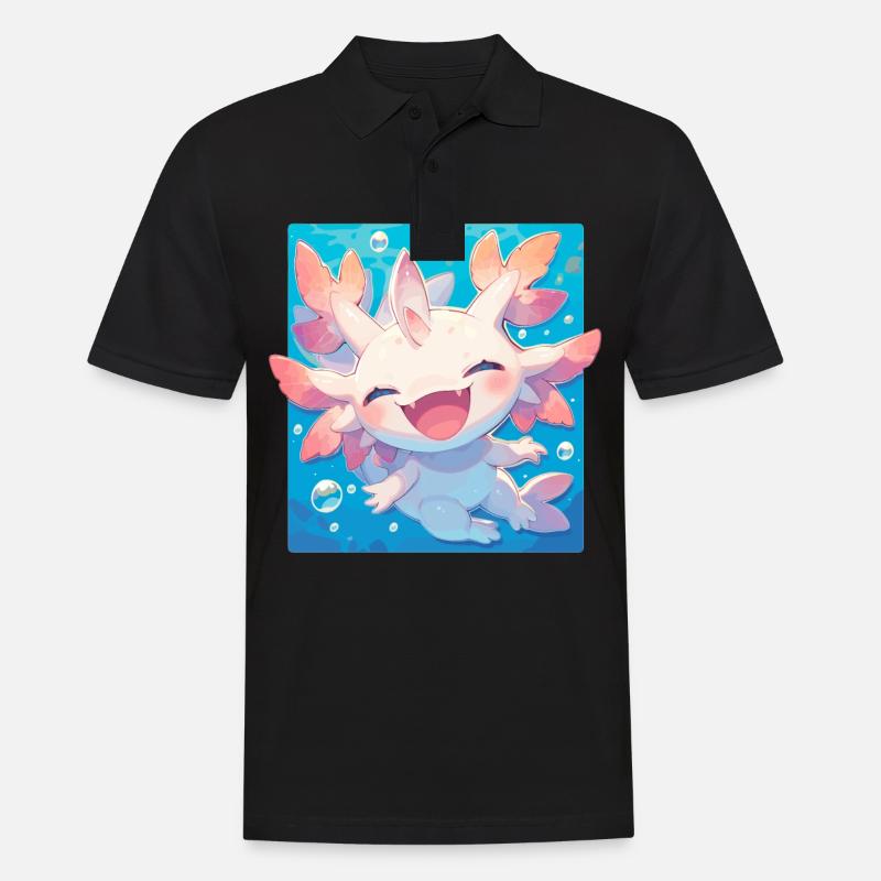 Axolotls Axolotl - Männer Poloshirt - Schwarz