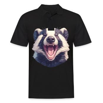 Badger Dachse Dachs - Männer Poloshirt - Schwarz - Vorne - Kai (181cm)