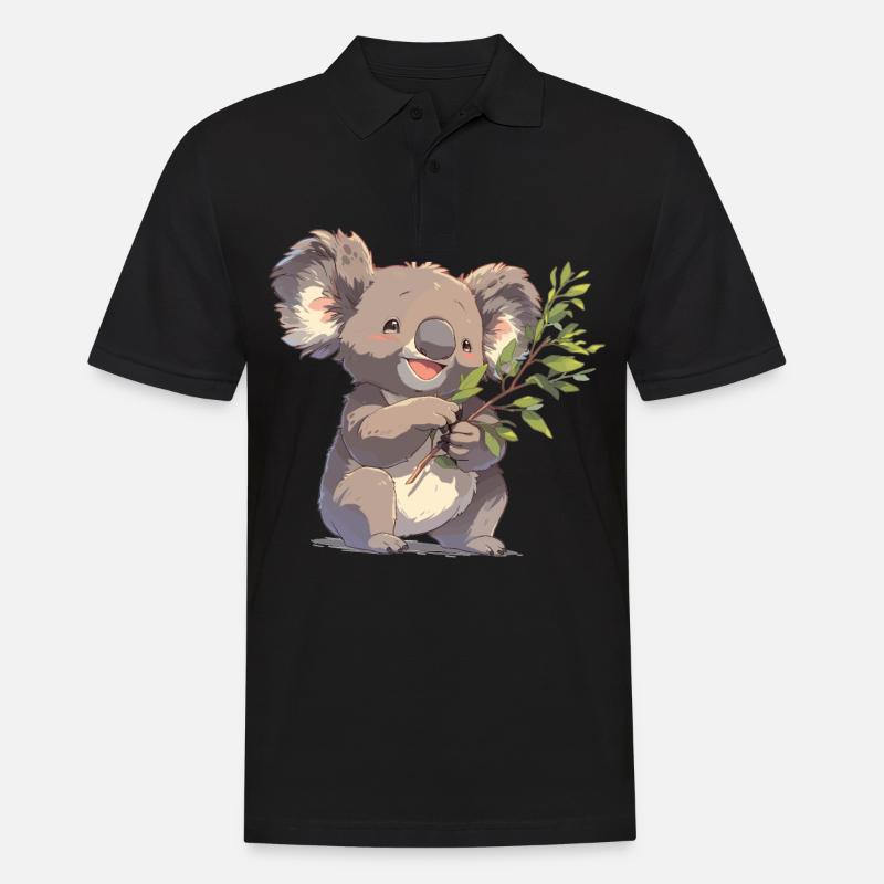 Koalas Koala - Männer Poloshirt - Schwarz