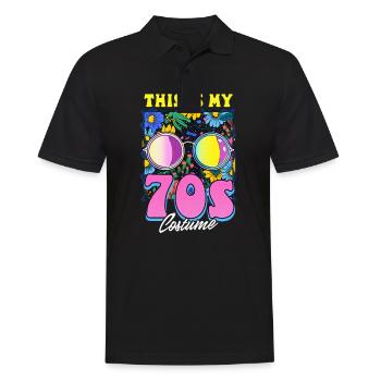C’est mon costume des années 70 - Polo Homme - noir - Devant - Kai (181cm)